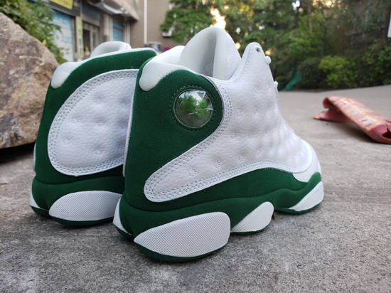 Air Jordan 13 Retro Cat Eyes White Green Men Shoes