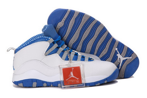 Air Jordan 10 Shoes 2013 Mens White Blue