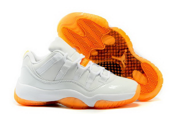 2015 Air Jordan Retro 11 Low GS White Citrus Women Shoes