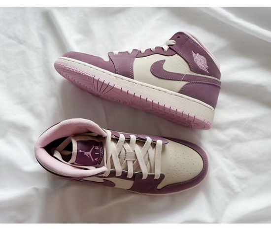 Air Jordan 1 Retro Purple White Women Shoes