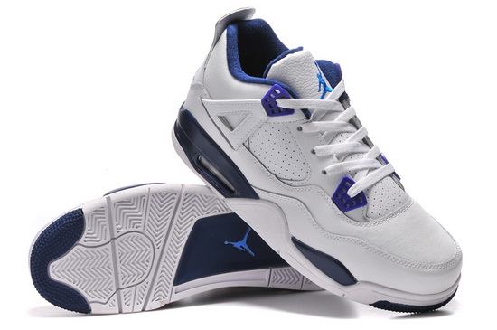 Air Jordan 4 Men Shoes White Pruple