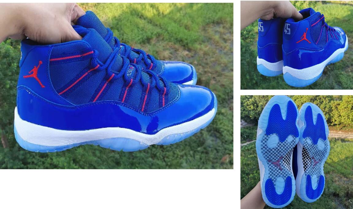 Air Jordan 11 Retro Diamond Blue Red Men Shoes