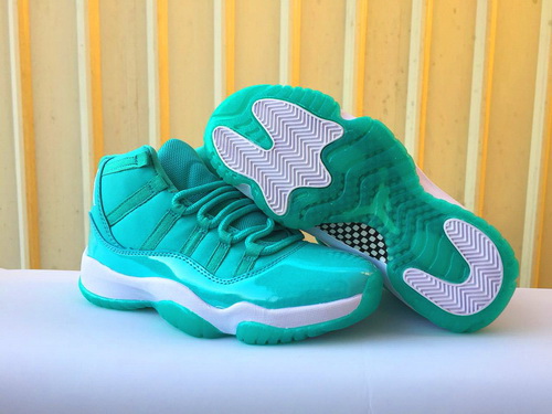 Women Air Jordan 11 Retro 2018 Cyan Shoes