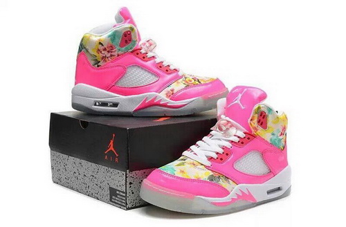 Air Jordan 5 Shoes 2014 Womens Cherry Blossoms Pink White