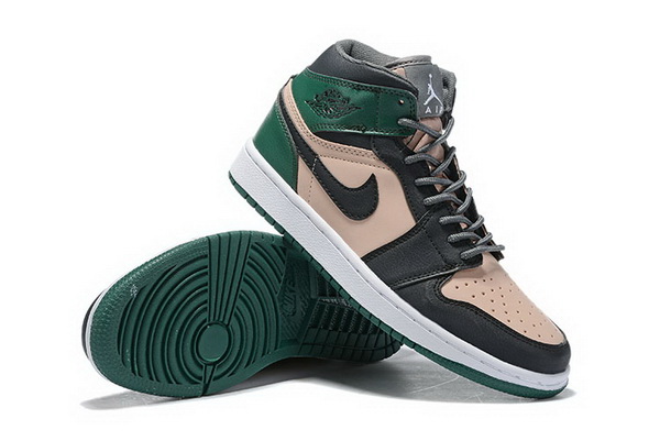 Air Jordan 1 Retro Dark Green Black Pink Women Shoes