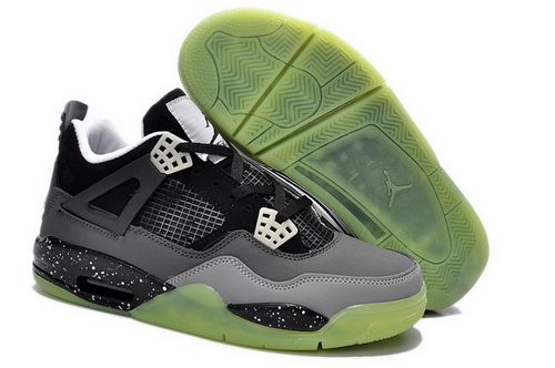 Air Jordan 4 Shoes 2013 Womens Night Light Grey Black White