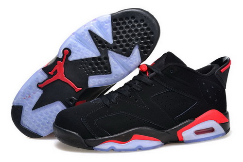 Air Jordan 6 Shoes 2015 Womens Low With Seal Black Red