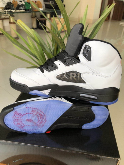 Air Jordan 5 Retro Paris Saint Germany White Men Shoes