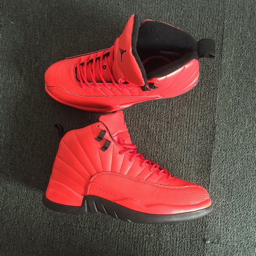 Men Air Jordan 12 2018 New Retro Shoes Red Black