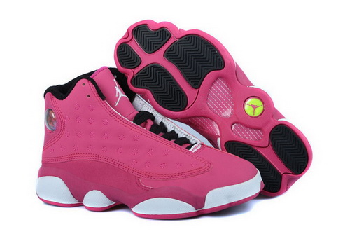 Air Jordan 13 Shoes 2014 Womens Pink White Black