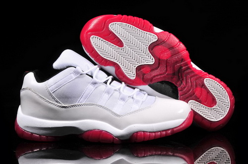 Air Jordan 11 Shoes 2013 Mens Low Grade AAA White Red