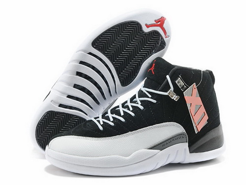 Air Jordan 12 Shoes 2015 Mens Anti Fur Black White