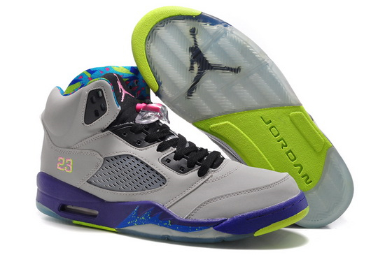 Air Jordan 5 Men Shoes Gray Purple