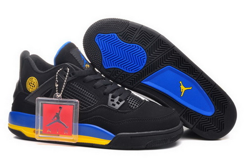 Air Jordan 4 Shoes 2015 Womens Shanghai Villa Black Blue