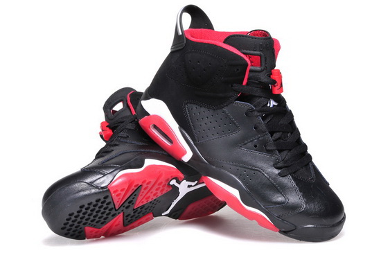 Air Jordan 6 Retro Classic Women Shoes Black Red