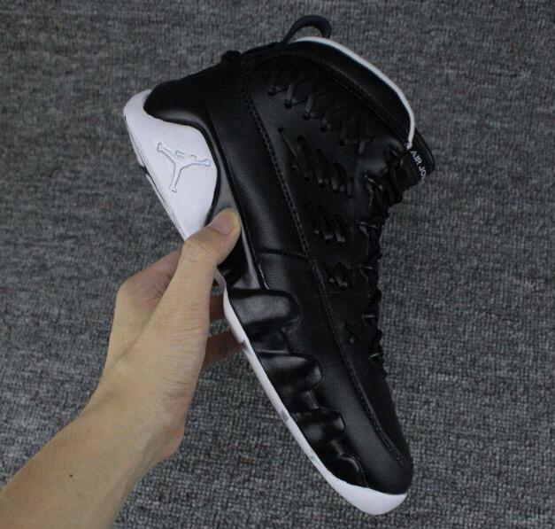 Air Jordan 9 Baseball Glove All Black Leather Men Shoes