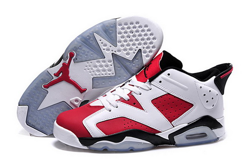 Air Jordan 6 Shoes 2015 Womens Low White Red Black