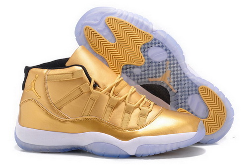 Air Jordan 11 Shoes 2015 Mens Gold White