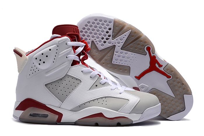 2017 Air Jordan 6 Retro Alternate White Pure Platinum Gym Red For Sale