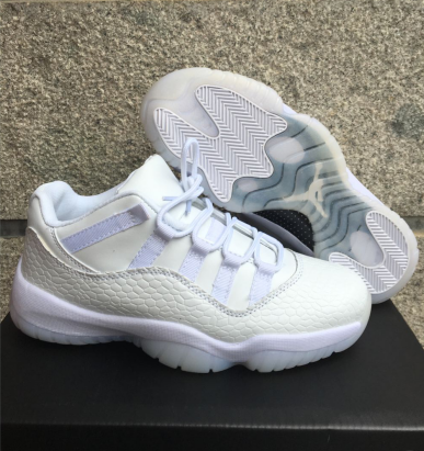 Air Jordan 11 White Snake Skin Men Shoes