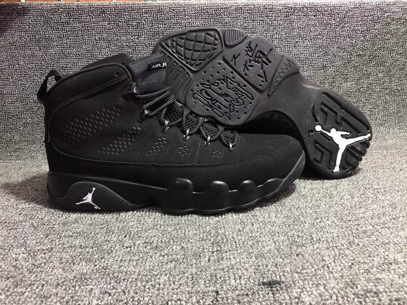 Air Jordan 9 Retro Full Black Men Shoes