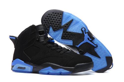 Air Jordan 6 Retro 2017 New Colour Men Shoes Black Light Blue