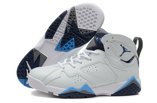 Air Jordan 7 Shoes 2015 Womens White Blue Black