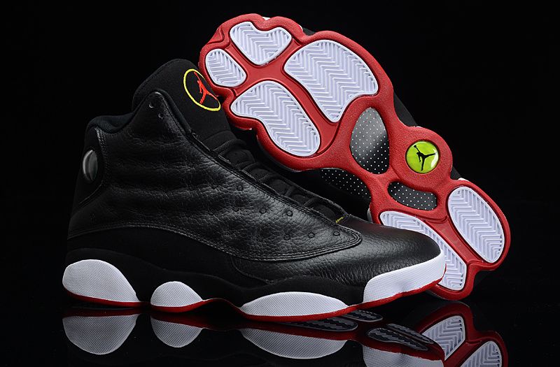 Girls Air Jordan 13 Retro GS Playoffs Black Red White Men Shoes