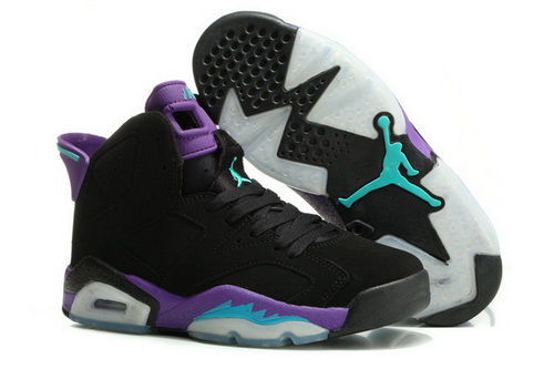 Air Jordan 6 Shoes 2014 Womens Black Purple