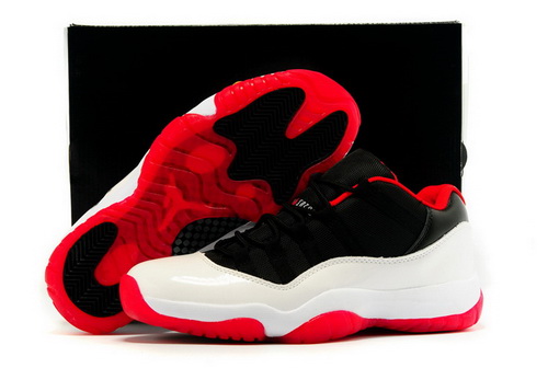 Air Jordan 11 Shoes 2015 Mens Low White Black Red