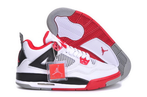 Air Jordan 4 Shoes 2013 Womens White Black Red