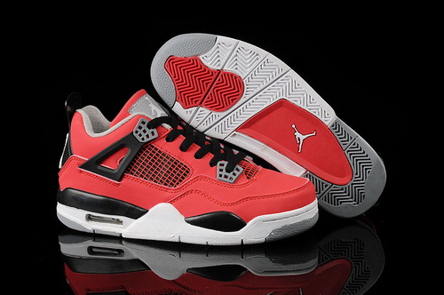 Air Jordan 4 Shoes 2013 Womens Red Black Grey