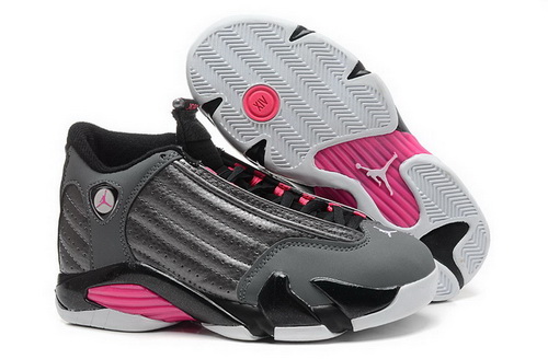 Air Jordan 14 Shoes 2015 Womens Grey Pink