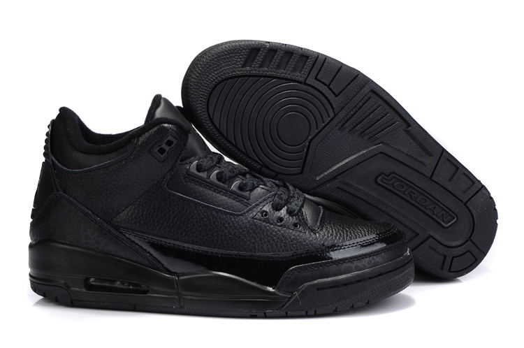 Air Jordan 3 Men Burst Shoes All Black