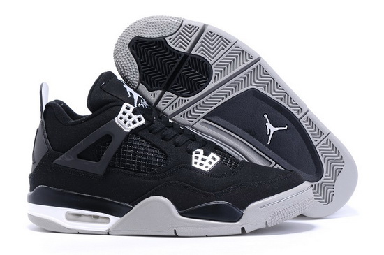 Air Jordan 4 Cloth Men Shoes Black