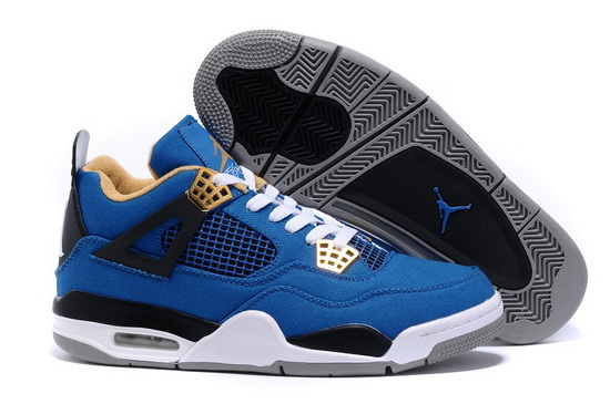 Air Jordan 4 Cloth Men Shoes Blue