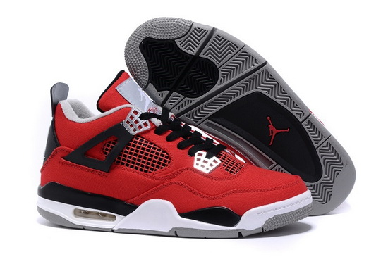 Air Jordan 4 Cloth Men Shoes Red