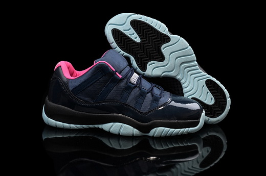 Air Jordan 11 Retro 2015 New Nave Blue Black Pink Inside Men Shoes