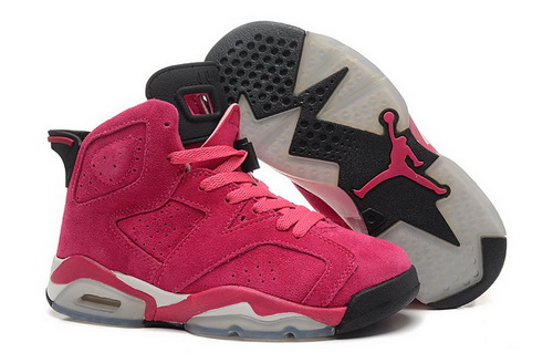 Air Jordan 6 Shoes 2014 Womens Anti Fur Pink Black