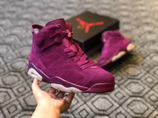 Air Jordan 6 Retro Bordeaux Wines Red Men Shoes