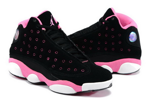 Air Jordan 13 Shoes 2013 Womens Anti Fur Black Pink White