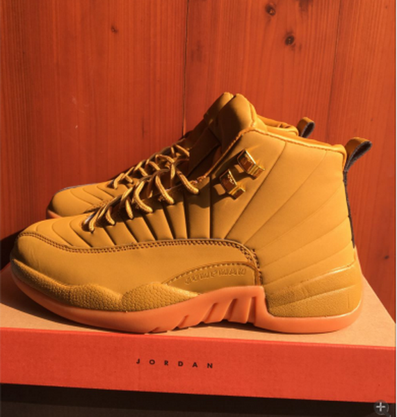 Air Jordan 12 Men Shoes Yellow