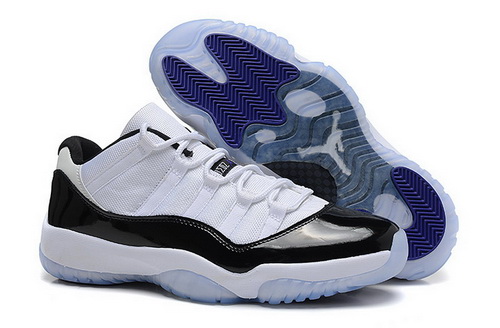 Air Jordan 11 Shoes 2014 Womens Low White Black Blue