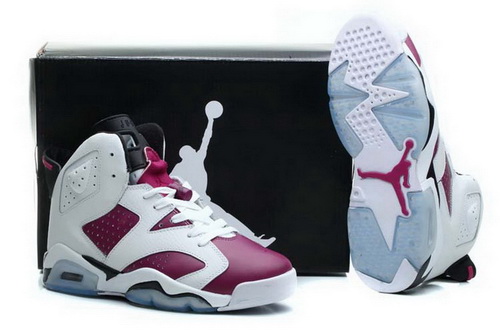 Air Jordan 6 Shoes 2014 Mens White Purple