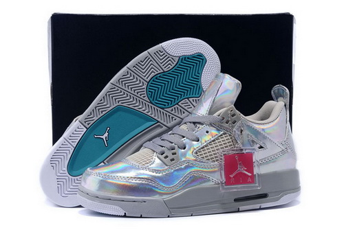 Air Jordan 4 Shoes 2015 Womens Eggs Silver Grey