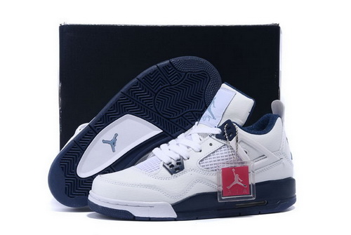 Air Jordan 4 Shoes 2015 Womens Colombia White Navy Blue