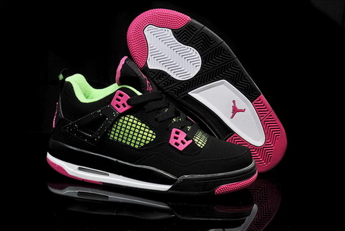 Air Jordan 4 Shoes 2014 Womens Black Rose