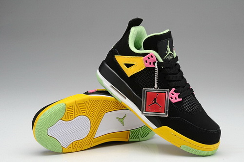 Air Jordan 4 Shoes 2013 Womens Black Yellow