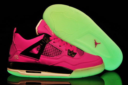 Air Jordan 4 Shoes 2013 Womens Night Light Pink Black