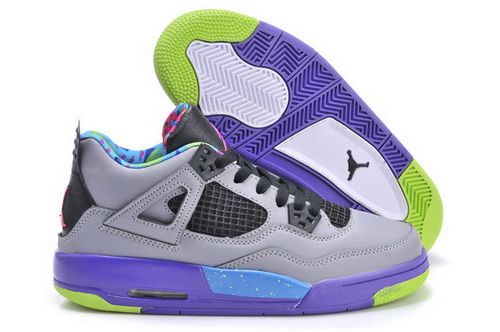 Air Jordan 4 Shoes 2013 Womens Mandarin Duck Grey Purple Black